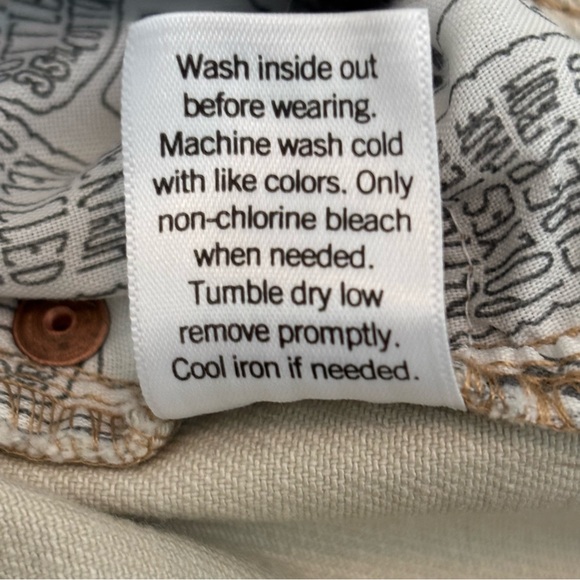 SO Beige Patchwork Wide Leg High Waisted Jeans 7 / 28 - Picture 12 of 13